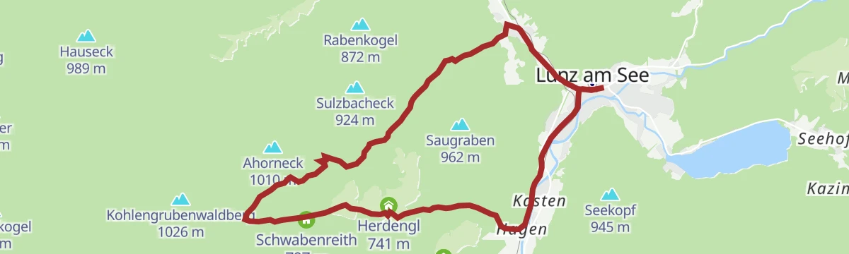 Route map: Ahorn- und Sulzbachtal-Runde